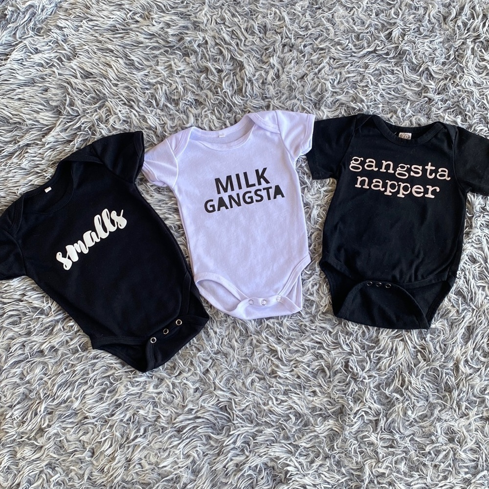 Baby Unisex Funny Onesies Size 3-6 Months